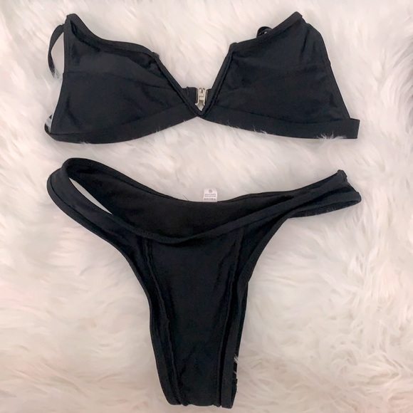 Other - Brand New Black Cheeky/Thong Bikini with clasp back!